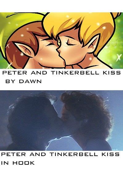 Peter Pan and Tinkerbell Kiss fan art and in Hook | Peter pan and tinkerbell, Tinkerbell, Tribute