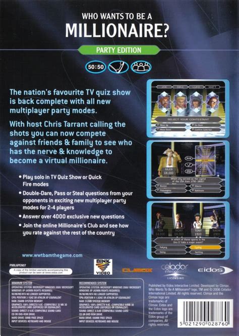 Who Wants to Be a Millionaire: Party Edition (2006) box cover art ...