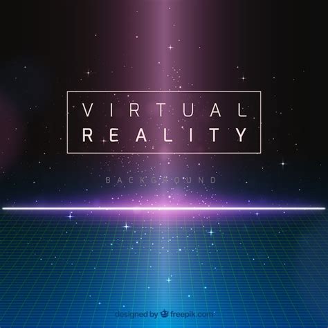 Abstract background of virtual reality Vector | Premium Download