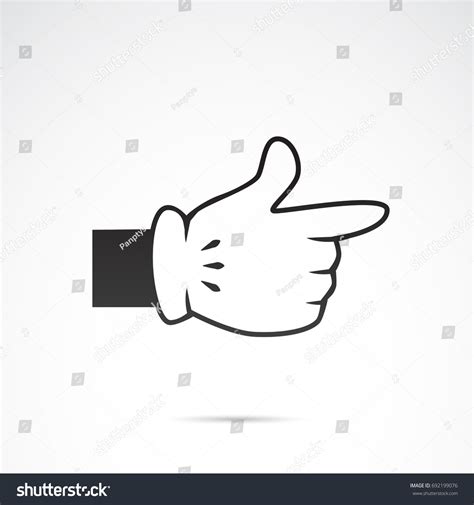 Human Hand Gesture Showing Direction Isolated Stock Vector (Royalty ...