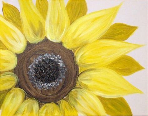 How To Paint A Sunflower - Step By Step Painting - Tutorial Simple Oil Painting, Abstract Art ...