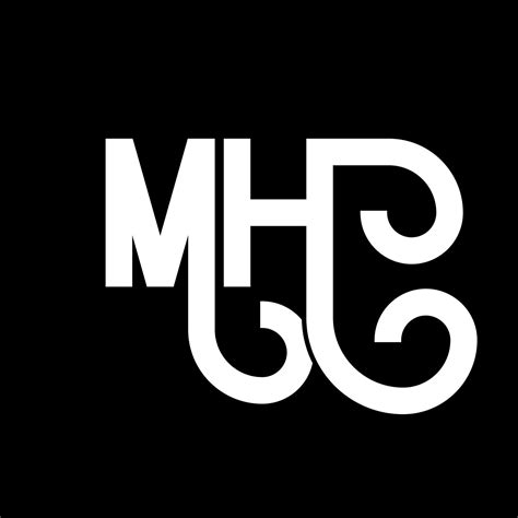 MH Letter Logo Design. Initial letters MH logo icon. Abstract letter MH minimal logo design ...