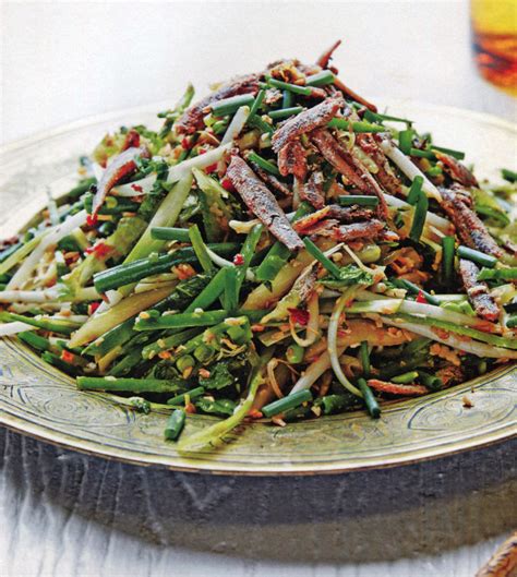 Malaysian Salad with Salt-Cured Anchovies from Leon Happy Salads - Cooking by the Book