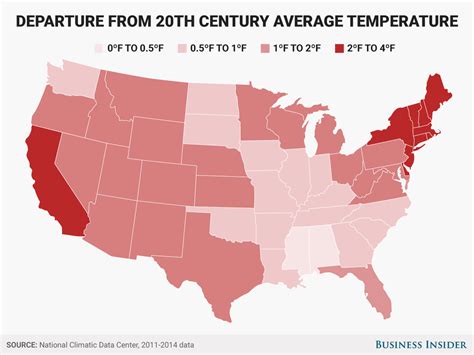 Temperatures have risen in nearly every US state since 1900 | World Economic Forum