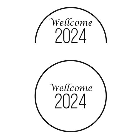 Premium Vector | Welcome 2024 banner on a white background