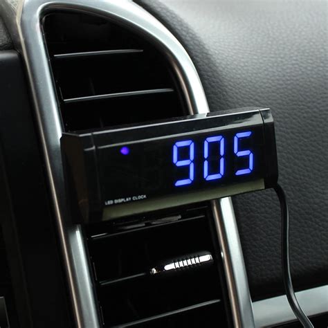 Car Electronic Clock Luminous LED Digital Display Automobiles ...