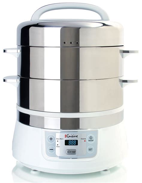 Euro Cuisine FS2500 Electric Stainless Steel Food Steamer-How it Works | Best Food Steamer Brands