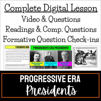 Progressive Era Presidents by HistoryWithRoss | TPT