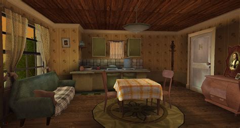 3d interior cartoon stylized model