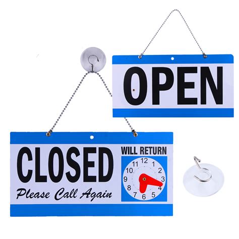 Buy Business Hour Open Closed Sign with Suction Cups - Open Sign for ...