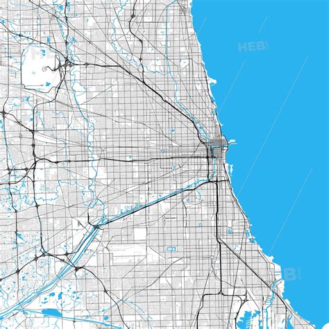 Chicago Map Vector at Vectorified.com | Collection of Chicago Map ...