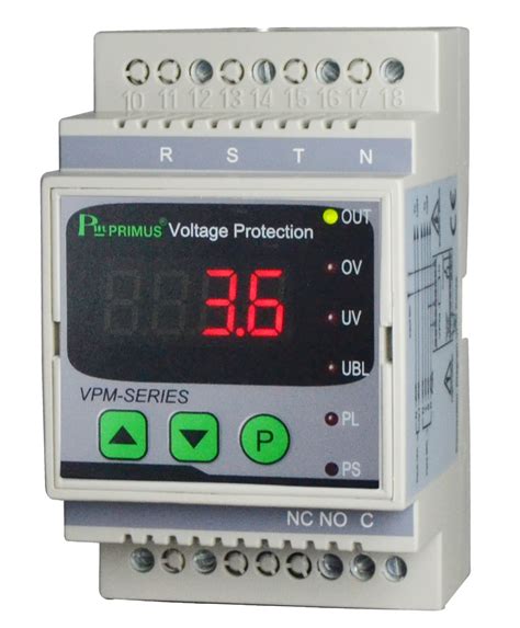 VPM-D : Phase Protection Relay Over-Under voltage, Phase Loss, Unbalance Phase, Phase sequence ...