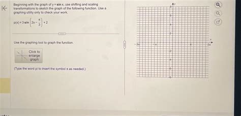 Solved Beginning with the graph of y=sinx, use shifting and | Chegg.com