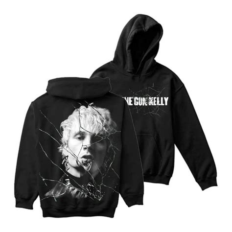 Machine Gun Kelly Cracked Glass Hoodie Man Woman Long Sleeve Pullover ...