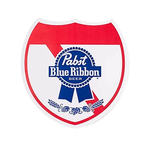 Pabst Blue Ribbon Beer Shield Logo Sticker