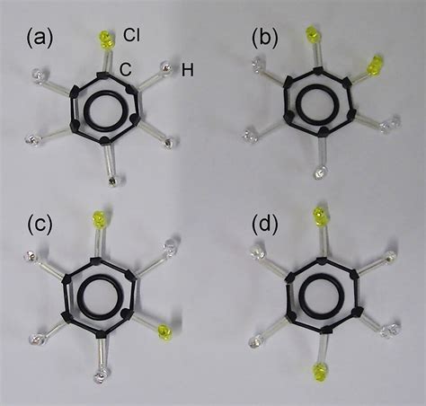 Structure models of (a) chlorobenzene, (b) 1,2-dichlorobenzene, (c)... | Download Scientific Diagram