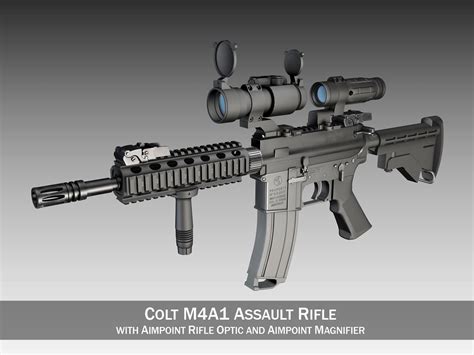 Colt M4A1 SOPMOD Aimpoint 3D model | CGTrader