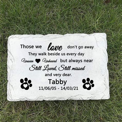 Amazon.com : LAGGATTS Personalised Pet Dog Garden Memorial Stone Plaque ...