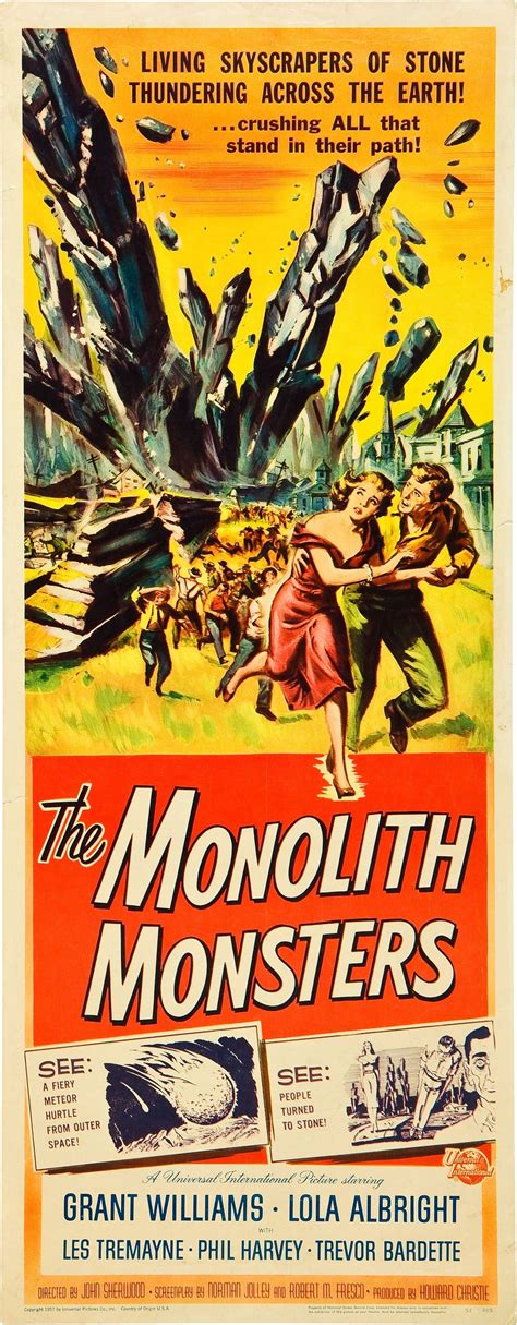 Monolith Monsters 1957 | Science fiction movie posters, Classic horror movies, Movie posters vintage