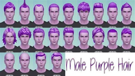 Stars Sugary Pixels's Hairstyles ~ Sims 4 Hairs | Purple hair, Short ...