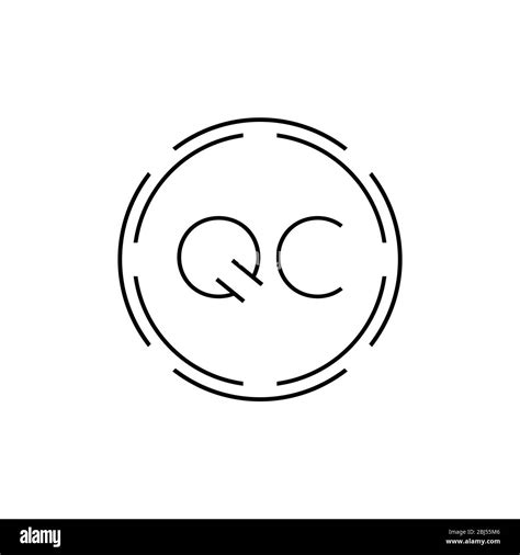 Initial Letter QC Logo Design Vector Template. Digital Abstract Circle ...