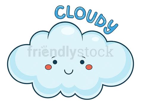 Weather Emoji Stormy Cartoon Vector Clipart - FriendlyStock