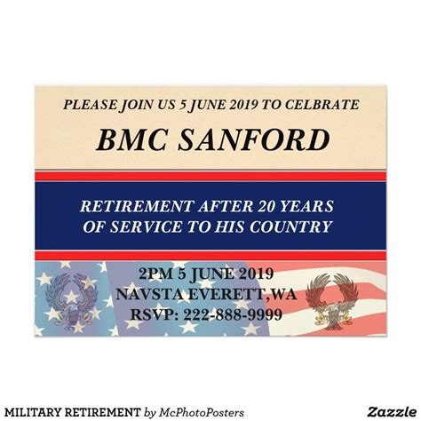 MILITARY RETIREMENT CARD#retirement #sailor #soldier #veteran #military Retirement Invitations ...