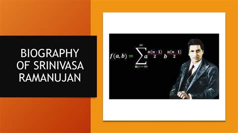 Biography of Srinivasa Ramanujan. | Number theory, Science degree ...