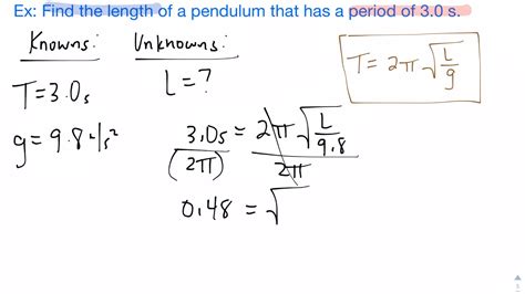 How to solve for the Length of a Pendulum (Easy) - YouTube