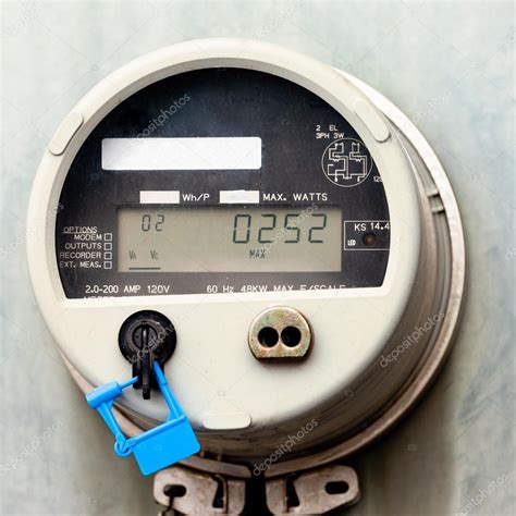 Smart grid residential digital power supply meter — Stock Photo ...