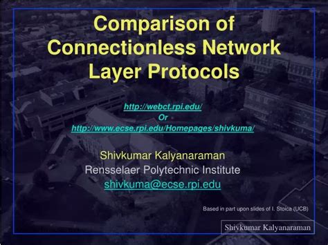 PPT - Comparison of Connectionless Network Layer Protocols PowerPoint ...