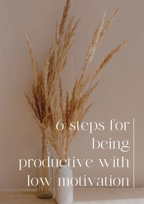 6 Steps for being productive with low motivation - Gloriously Her