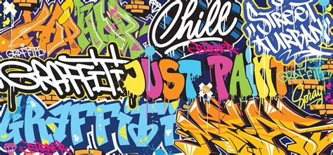 Colorful Graffiti Wall Art Background Street Art Hip-Hop Urban Vector Illustration Background ...