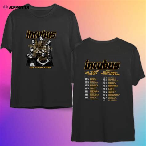 Incubus Band Tour 2023 Shirt , Tour 2023 Shirt - Aopprinter