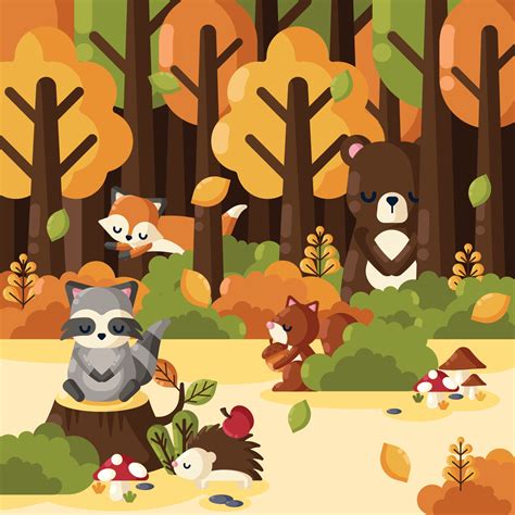 Magical Autumn Forest 2914477 Vector Art at Vecteezy