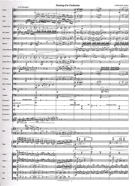 Fantasy for Orchestra Score by Paul Heckert only $45.00