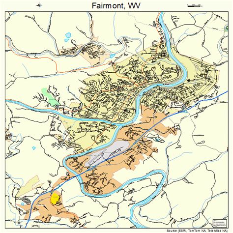 Fairmont West Virginia Street Map 5426452