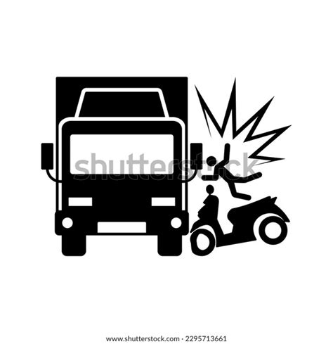 Road Safety Accident Vector Illustration Motorcycle Stock Vector ...