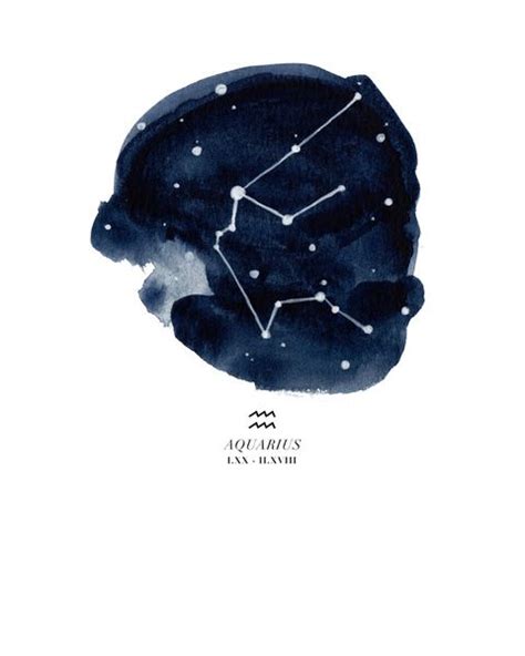 Zodiac Constellation - Aquarius Art Print by THE AESTATE | Aquarius art ...