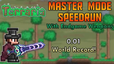 Terraria Master Mode Speedrun, but I start with Endgame Weapons - YouTube