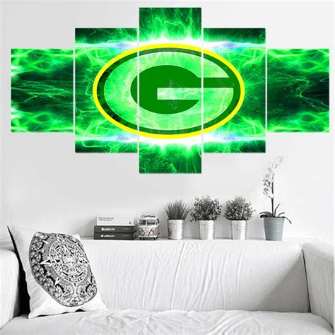 Green Bay Packers Creative 5 panel canvas painting painting modern ...