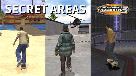 Tony Hawk’s Pro Skater 3: All Secret Areas! - YouTube