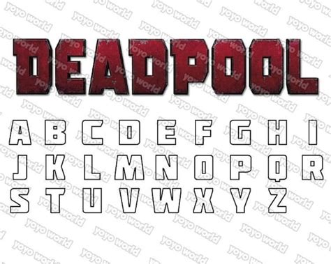 Deadpool Font Deadpool Svg Deadpool Font Svg Deadpool Font - Etsy