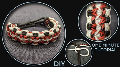 How to Make Paracord Bracelet Tying Lark’s Head Knots - YouTube