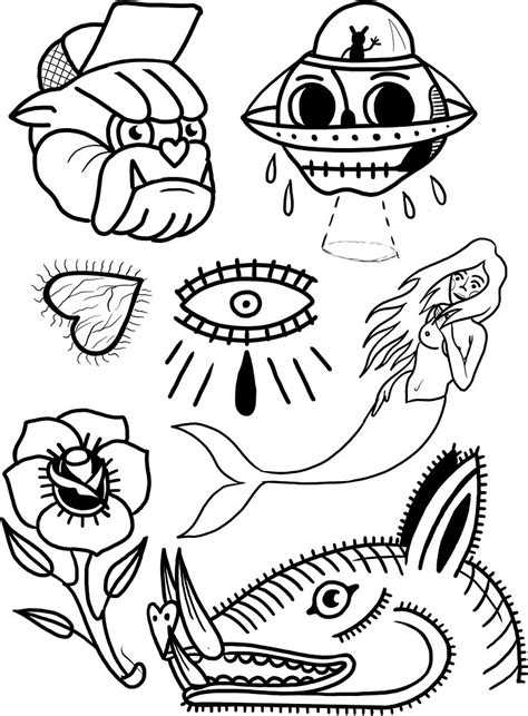 "Random tattoo flash" by Xaibeeh | Redbubble