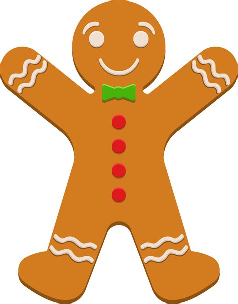 Gingerbread man clipart design illustration 9399168 PNG