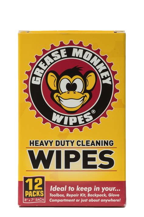 Grease Monkey Wipes Individual Heavy Duty Cleaning Wipes, 12-Count ...