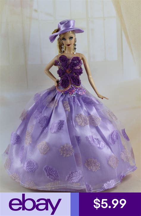 Purple Fashion Royalty Party Dress/Wedding Clothes/Gown+hat For 11.5in.Doll F88 | Dresses ...