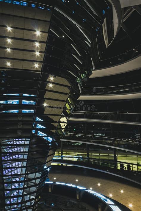 Inside in Reichstag Dome at Night. Travel and Tourism in Berlin Concept. Stock Photo - Image of ...