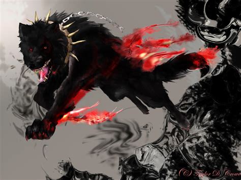 Demon Wolf request by TheRockyCrowe on DeviantArt